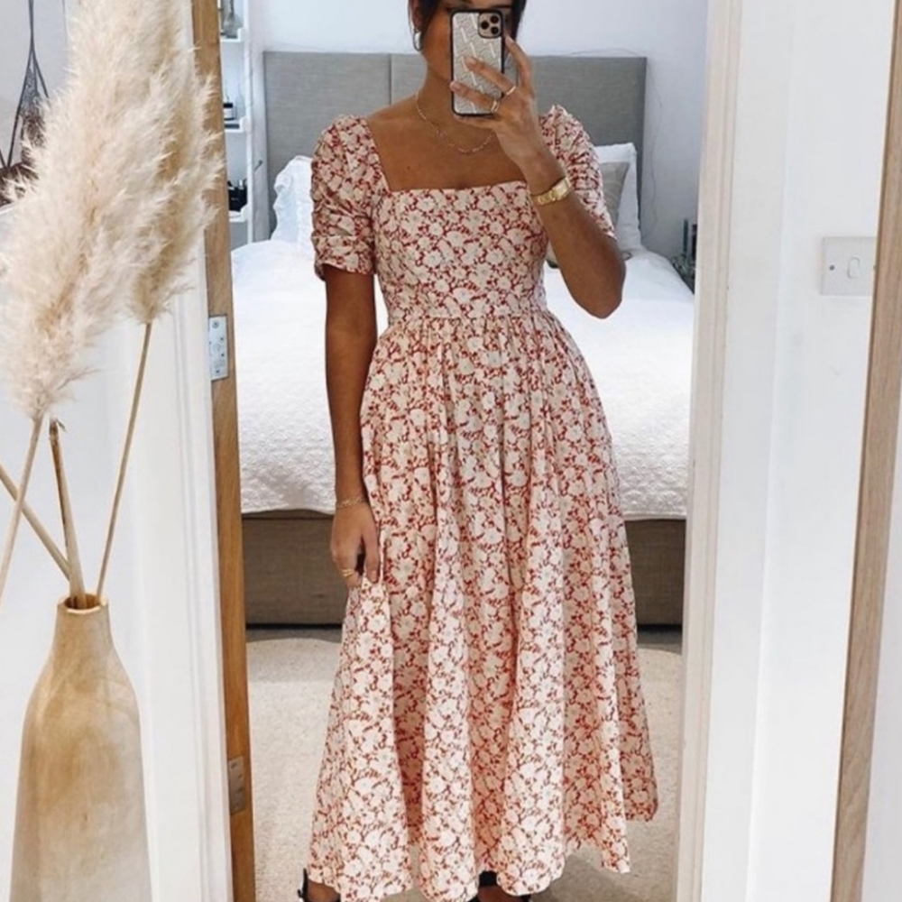 NWT FREE PEOPLE She's a Dream Floral Midi Dress - Picture 1 of 11